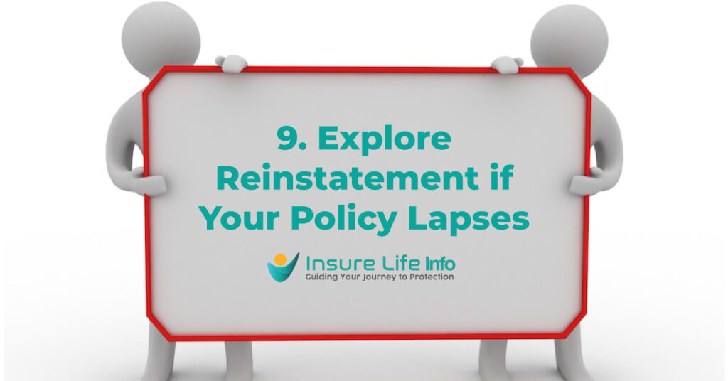 9. Explore Reinstatement if Your Policy Lapses